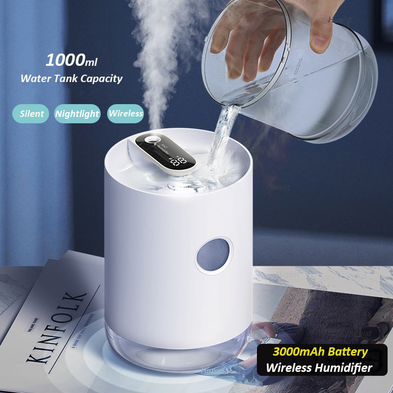 MistAura™ – Wireless USB Humidifier for Small Spaces & Instant Hydration