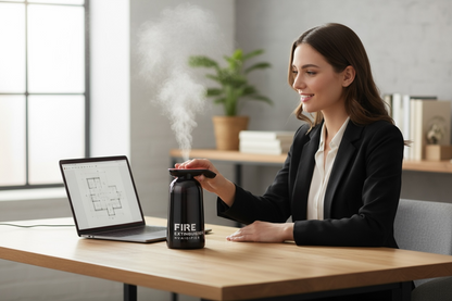 BlazeMist™ – Humidificateur et diffuseur LED portable en forme d'extincteur