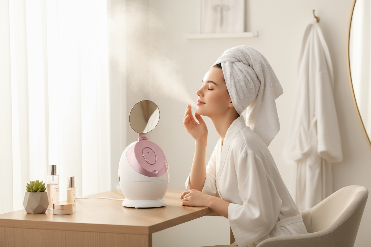 GlowMist™ – Vaporisateur facial nano ionique pour une hydratation et un nettoyage en profondeur